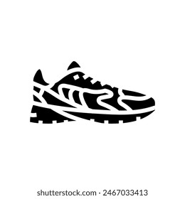 sneakers clothing glyph icon vector. sneakers clothing sign. isolated symbol illustration