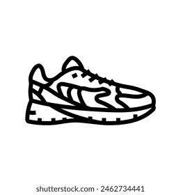 sneakers clothing line icon vector. sneakers clothing sign. isolated contour symbol black illustration