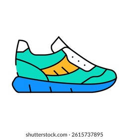 sneakers clothing line icon vector. sneakers clothing sign. isolated symbol illustration