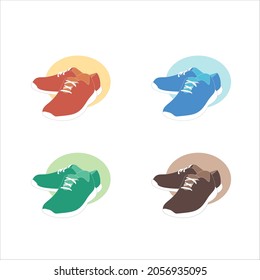 Sneakers collection of multi-colored sports shoes