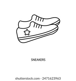 Sneakers Concept Line Icon. Einfache Elementdarstellung. Sneakers Konzept Umriss Symboldesign.