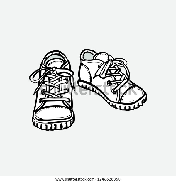 converse shoe sketch