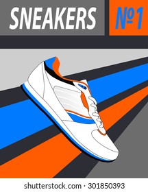 sneakers cover. vector illustration