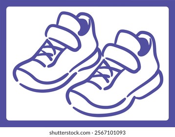 Sneakers for  dance. Vector illustration.