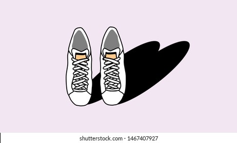 Sneakers, design for icon, template, web header, publiser or postcard