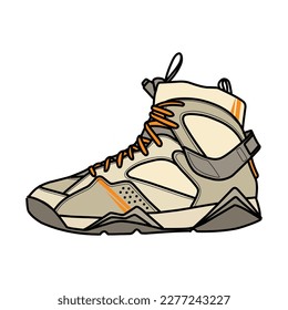Sneakers Design with Side angle. Sport shoes . Draft. Flat design. Vector illustration. Sneakers in a flat style. Side view sneakers. Fashion sneakers.