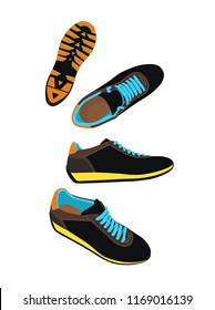sneakers in different angles