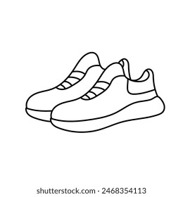 Zapatillas en estilo doodle. Vector aislado sobre fondo blanco