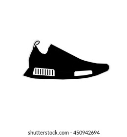 Sneakers , flat design , sign