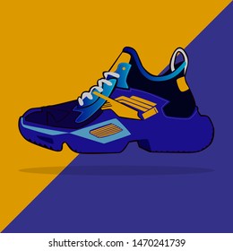 sneakers flat design. vector illustration.