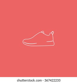 Sneakers flat icon.