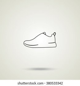 Sneakers flat icon.