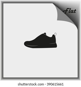 Sneakers flat icon.