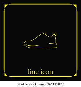 Sneakers flat icon.