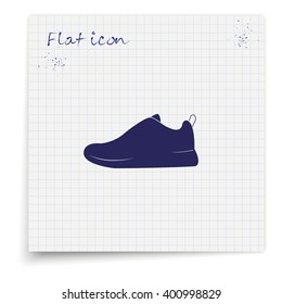 Sneakers flat icon.