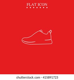 Sneakers flat icon.