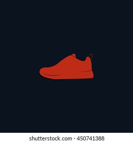 Sneakers flat icon.