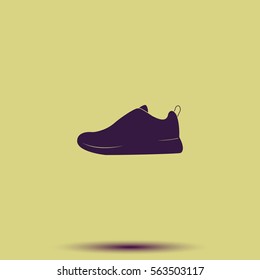 Sneakers flat icon.