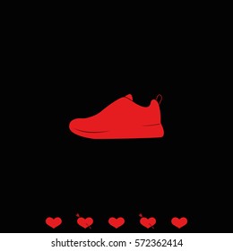 Sneakers flat icon.