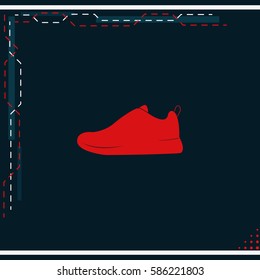 Sneakers flat icon.