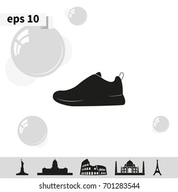 Sneakers flat icon.