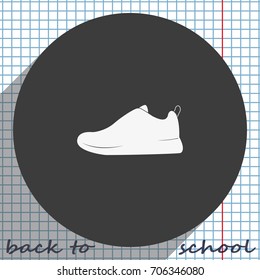 Sneakers flat icon.