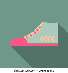 Sneakers. Sneakers in flat style. Sneakers top view. Fashion sneakers . Vector illustration