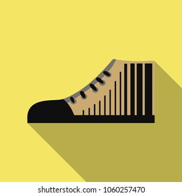 Sneakers in flat style. Sneakers top view. Fashion sneakers . Vector illustration