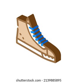Turnschuhe isometrische Ikone Vektorgrafik. Schuhschild für Turnschuhe. einzelne Symbolillustration