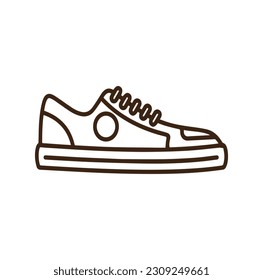 sneakers footwear related icon isolated on background