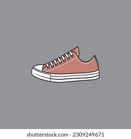 sneakers footwear related icon isolated on background