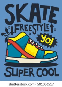 sneakers graphic design for tee