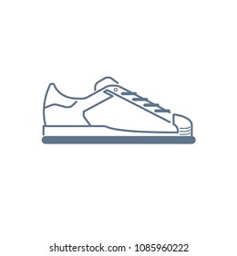 Sneakers, Gumshoes, Shoes for Sport, Lifestyle Walking. Vector, Illustration