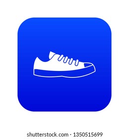 Sneakers icon digital blue for any design isolated on white vector illustration