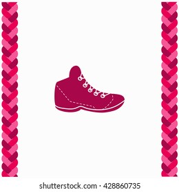 Sneakers icon Flat Design. Isolated Illustration.