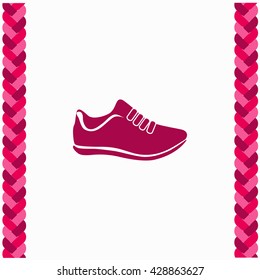 Sneakers icon Flat Design. Isolated Illustration.