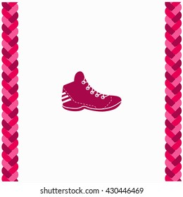 Sneakers icon Flat Design. Isolated Illustration.