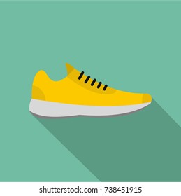 Sneakers icon. Flat illustration of sneakers vector icon for any web design