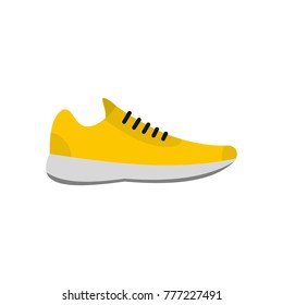 Sneakers icon. Flat illustration of sneakers vector icon isolated on white background