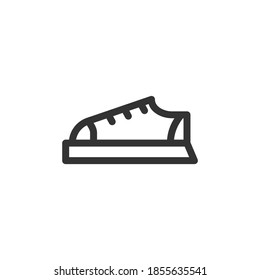 Sneakers icon isolated on white background. Footwear symbol modern, simple, vector, icon for website design, mobile app, ui. Vector Illustration