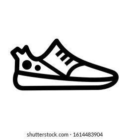 sneakers icon isolated sign symbol vector illustration - high quality black style vector icons
