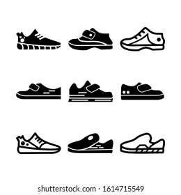 sneakers icon isolated sign symbol vector illustration - Collection of high quality black style vector icons
