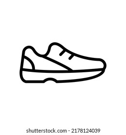 Sneakers Icon. Line Art Style Design Isolated On White Background