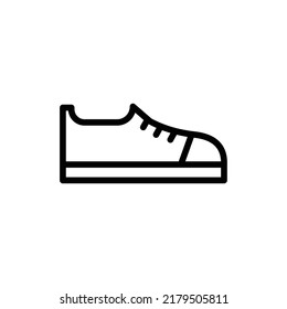 Sneakers Icon. Line Art Style Design Isolated On White Background