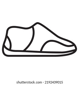 Sneakers icon. Outline shoes sign.Sport footwear.Vector isolated on white background.Illustration linear boot.