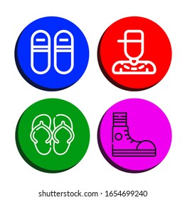 sneakers icon set. Collection of Sneakers, Rapper, Sandal icons