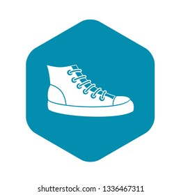 Sneakers icon in simple style isolated on white background