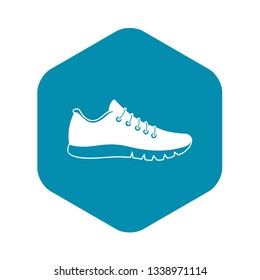Sneakers icon in simple style isolated on white background