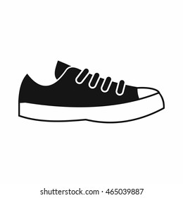 Sneakers icon in simple style isolated on white background. Wear symbol