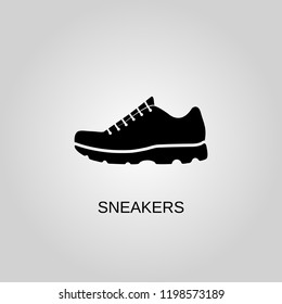 Sneakers icon. Sneakers symbol. Flat design. Stock - Vector illustration.